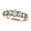 Vintage antique Early Victorian diamond inline ring